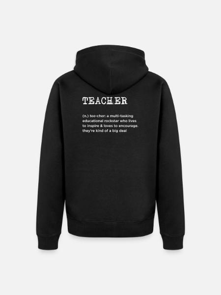 prof - Veste à capuche bio Premium Unisexe - noir
