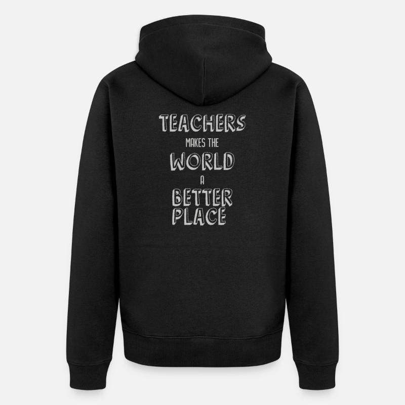 Enseignante - Veste à capuche bio Premium Unisexe - noir