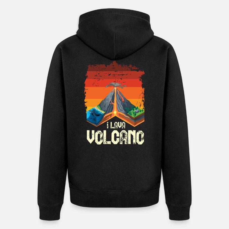 Vulkan - Unisex Premium Bio Zip Hoodie - Schwarz