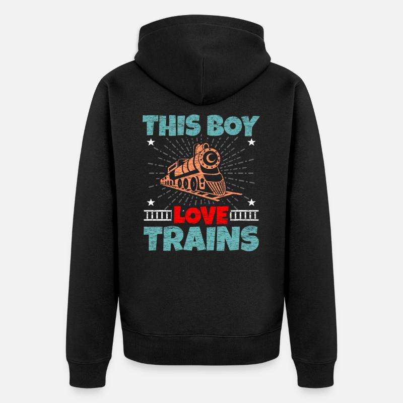 train - Veste à capuche bio Premium Unisexe - noir