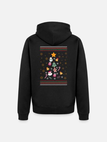 Noël - Veste à capuche bio Premium Unisexe - noir