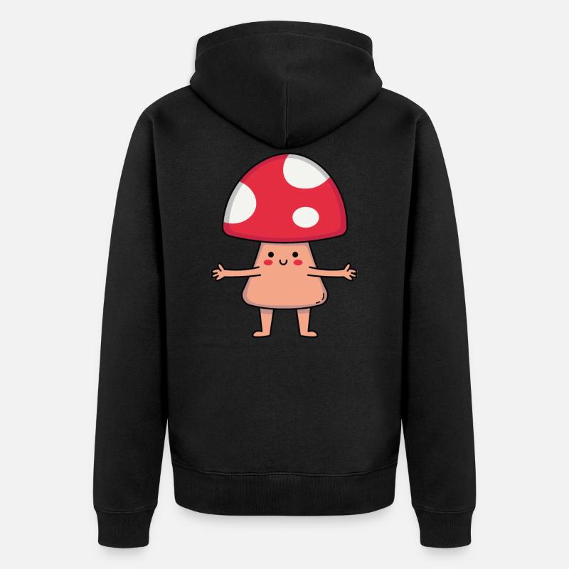 Champignons - Veste à capuche bio Premium Unisexe - noir