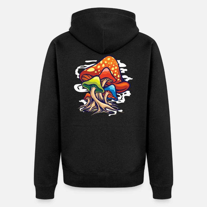 Pilz - Unisex Premium Bio Zip Hoodie - Schwarz