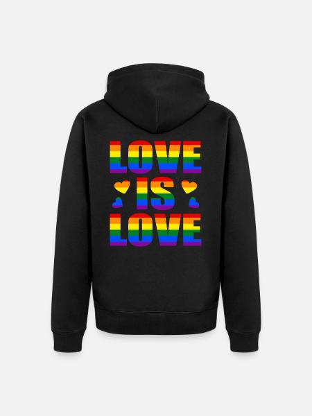 LGBT - Unisex Premium Bio Zip Hoodie - Schwarz