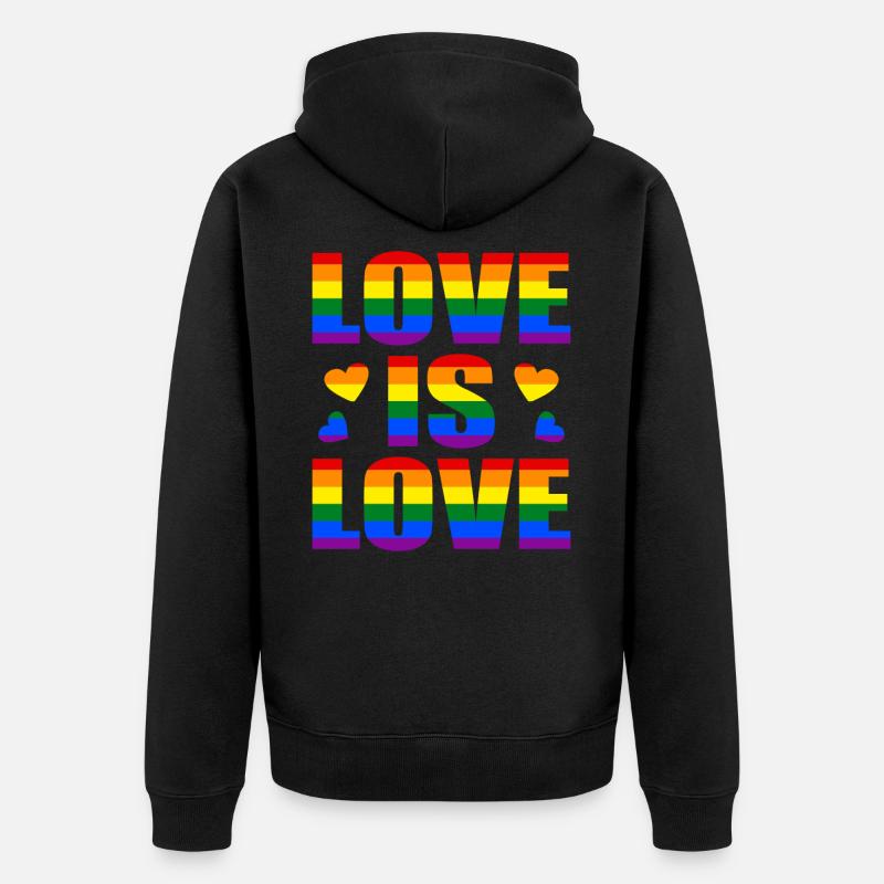 LGBT - Veste à capuche bio Premium Unisexe - noir