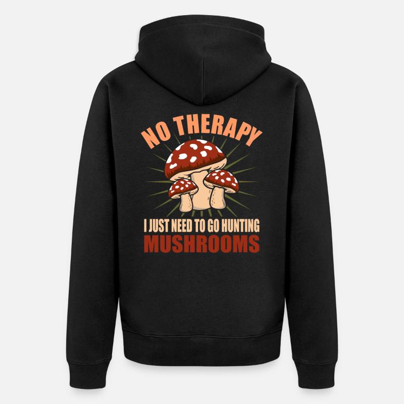 Champignons - Veste à capuche bio Premium Unisexe - noir