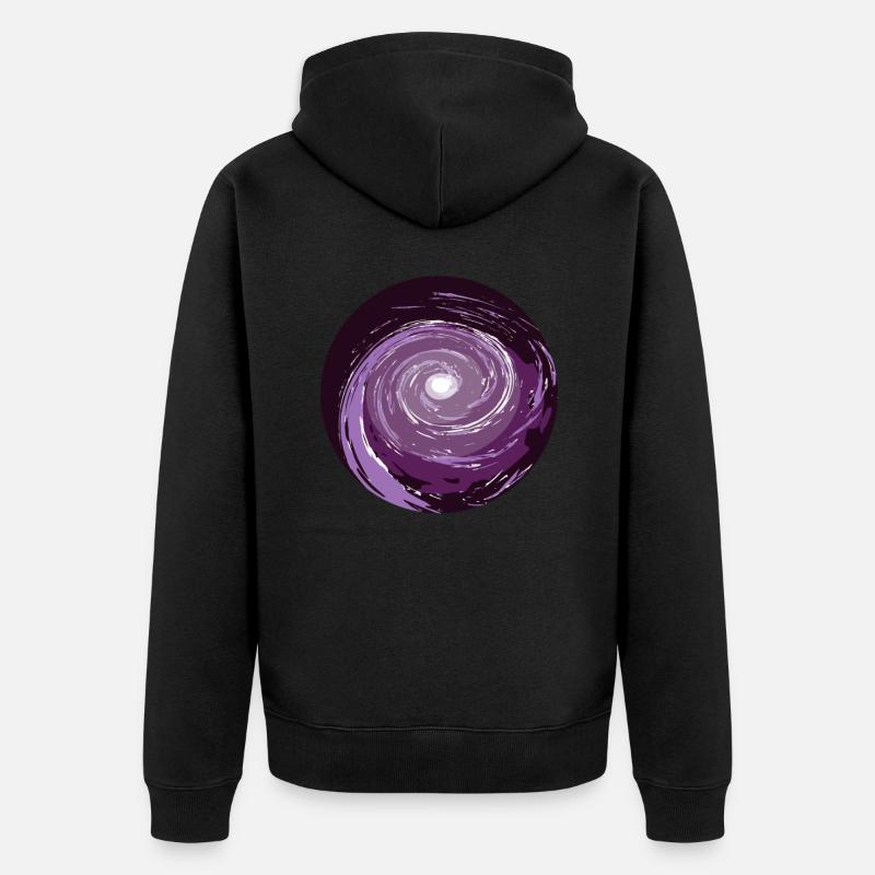 Trou de ver dans l'espace - Veste à capuche bio Premium Unisexe - noir