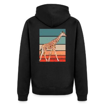girafe - Veste à capuche bio Premium Unisexe - noir - Dos - Nico (187cm)
