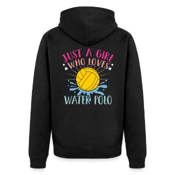 Water-polo - Veste à capuche bio Premium Unisexe - noir - Dos - Nico (187cm)