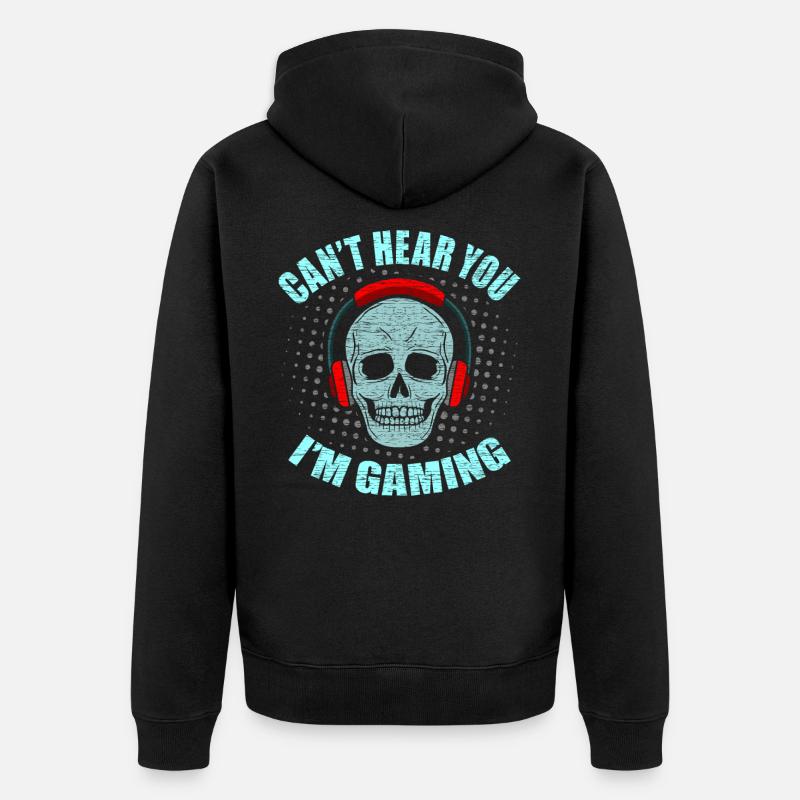 Crâne - Veste à capuche bio Premium Unisexe - noir