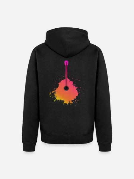 Guitar Brush - Unisex Premium Organic Zip Hoodie - black