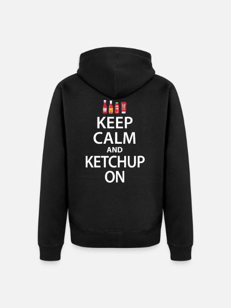 Ketchup - Unisex Premium Organic Zip Hoodie - black