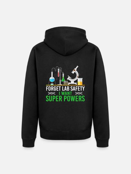 Funny chemist saying design - Unisex Premium Organic Zip Hoodie - black