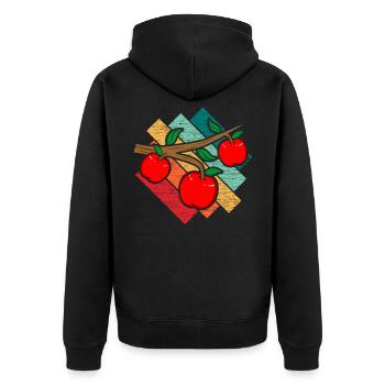 Pomme - Veste à capuche bio Premium Unisexe - noir - Dos - Nico (187cm)