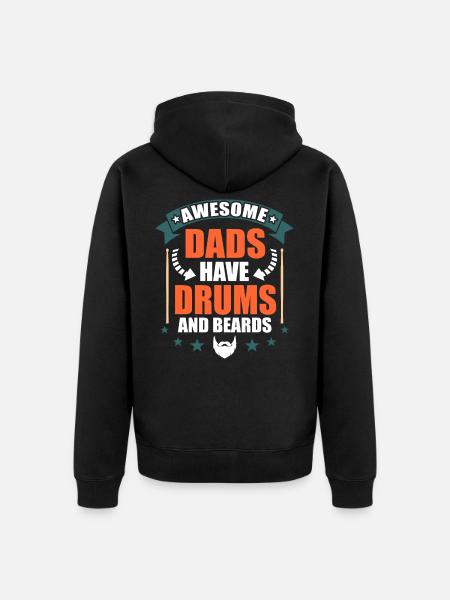 Drums drummer drummer gift - Unisex Premium Organic Zip Hoodie - black