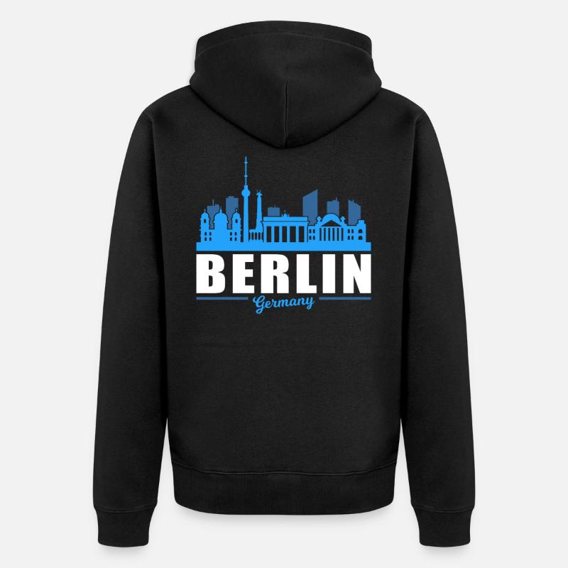 Berlin - Veste à capuche bio Premium Unisexe - noir