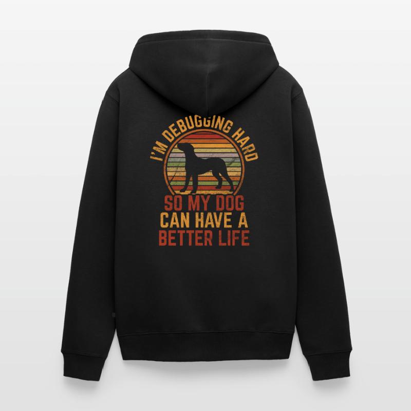 Debugging Hard Programmeurs Développeur et Coder Veste à capuche bio Premium Unisexe