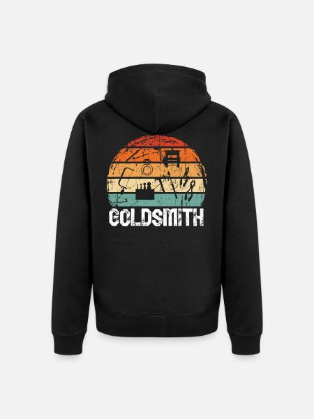 Goldsmith jeweler gift idea - Unisex Premium Organic Zip Hoodie - black