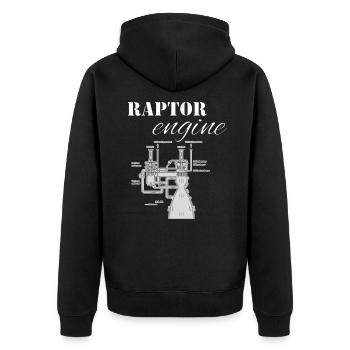 Moteur Raptor - Veste à capuche bio Premium Unisexe - noir - Dos - Nico (187cm)