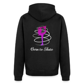 Mädchen Eiskunstlauf Eiskunstlauf Eiskunstläufer - Unisex Premium Bio Zip Hoodie - Schwarz - Hinten - Nico (187cm)