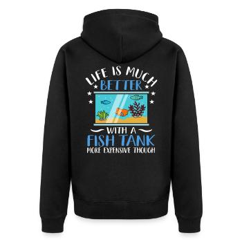 Aquarium - Veste à capuche bio Premium Unisexe - noir - Dos - Nico (187cm)