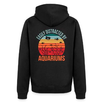 Aquarium - Veste à capuche bio Premium Unisexe - noir - Dos - Nico (187cm)