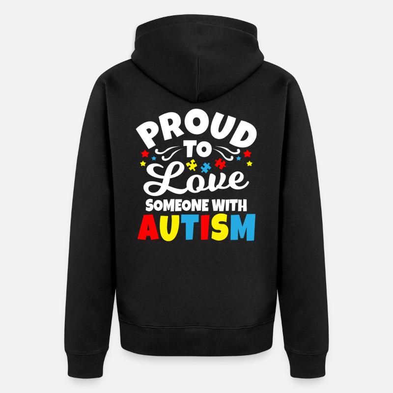 Autismus - Unisex Premium Bio Zip Hoodie - Schwarz