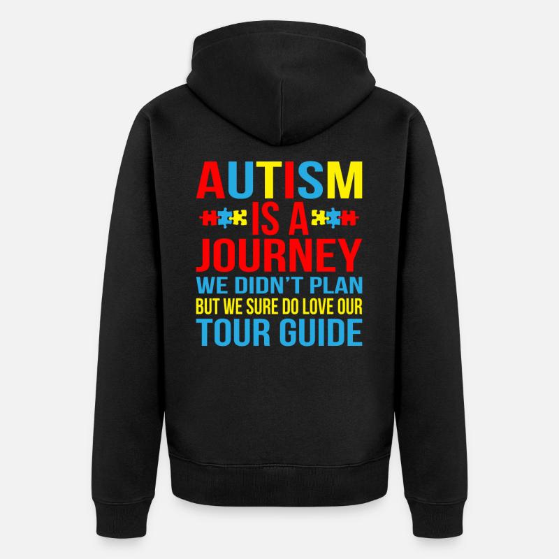 Autisme - Veste à capuche bio Premium Unisexe - noir