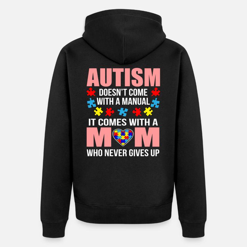 Autisme - Veste à capuche bio Premium Unisexe - noir