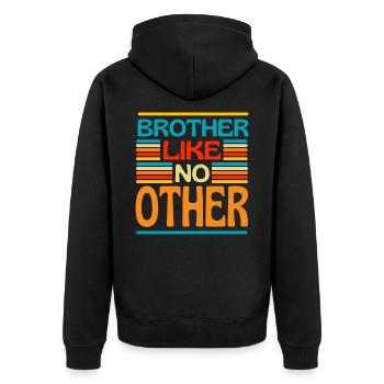 Frère comme aucun autre meilleur frère - Veste à capuche bio Premium Unisexe - noir - Dos - Nico (187cm)