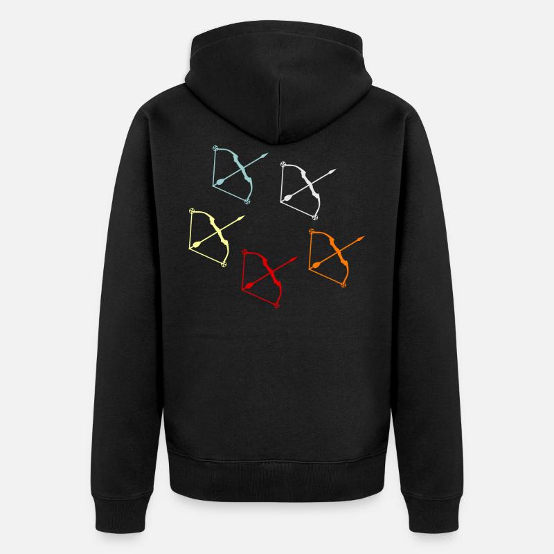 Tir à l’arc - Veste à capuche bio Premium Unisexe - noir