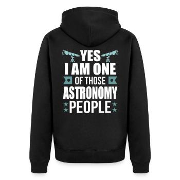 Astronomie - Veste à capuche bio Premium Unisexe - noir - Dos - Nico (187cm)