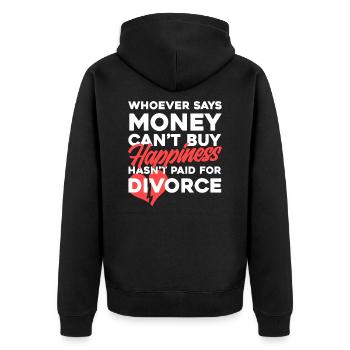 Mens Funny Recently Divorce graphique - Veste à capuche bio Premium Unisexe - noir - Dos - Nico (187cm)