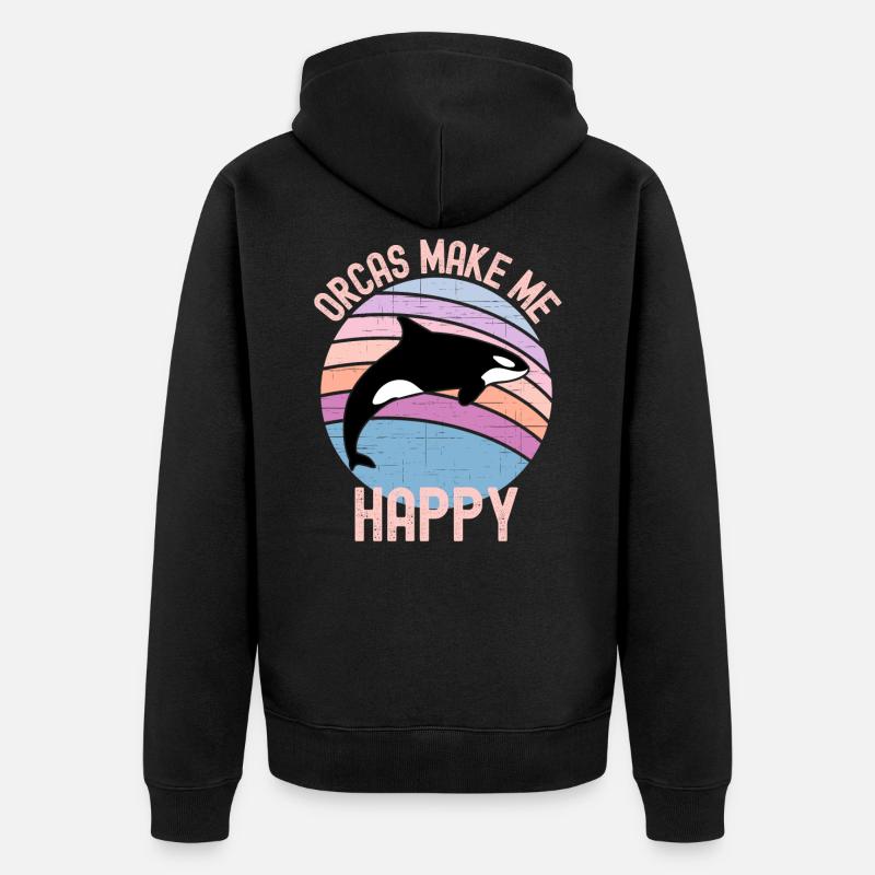 Orques Make Me Happy - Veste à capuche bio Premium Unisexe - noir