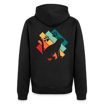 Chat - Veste à capuche bio Premium Unisexe - noir - Dos - Nico (187cm)
