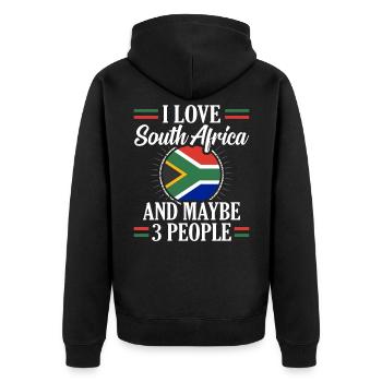 Afrique du Sud - Veste à capuche bio Premium Unisexe - noir - Dos - Nico (187cm)