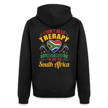 Afrique du Sud - Veste à capuche bio Premium Unisexe - noir - Dos - Nico (187cm)