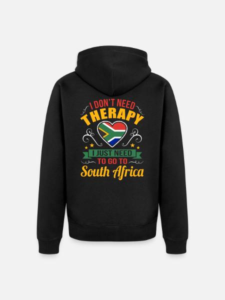 South Africa - Unisex Premium Organic Zip Hoodie - black
