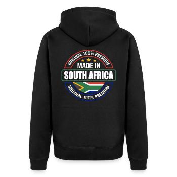 Afrique du Sud - Veste à capuche bio Premium Unisexe - noir - Dos - Nico (187cm)