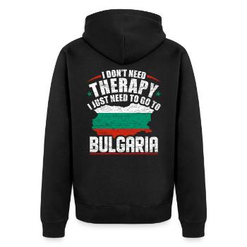 Bulgarie - Veste à capuche bio Premium Unisexe - noir - Dos - Nico (187cm)