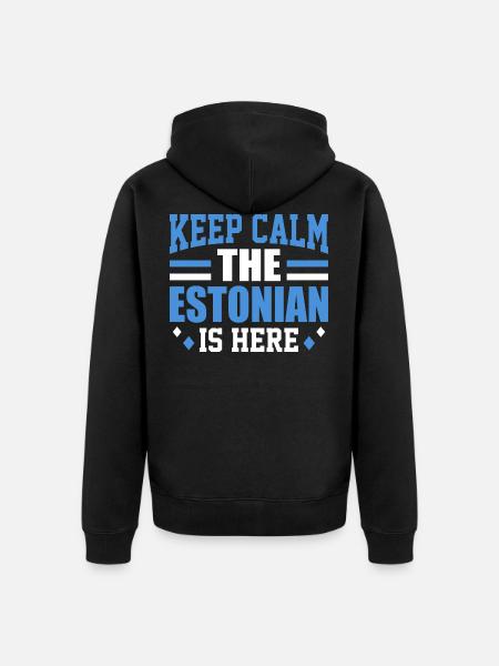 Estland - Unisex Premium Bio Zip Hoodie - Schwarz