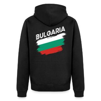 Bulgarie - Veste à capuche bio Premium Unisexe - noir - Dos - Nico (187cm)