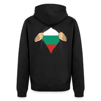 Bulgarie - Veste à capuche bio Premium Unisexe - noir - Dos - Nico (187cm)