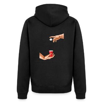 2 mains Beer Pong - Veste à capuche bio Premium Unisexe - noir - Dos - Nico (187cm)