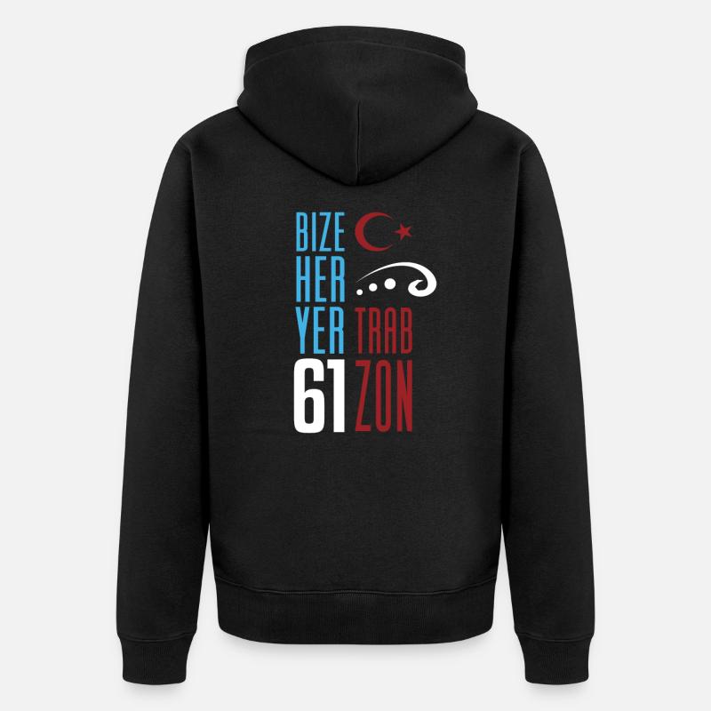 Bize her yer Trabzon - Veste à capuche bio Premium Unisexe - noir