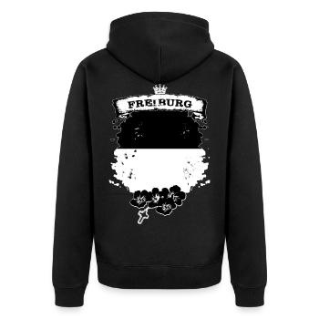 Fribourg - Veste à capuche bio Premium Unisexe - noir - Dos - Nico (187cm)