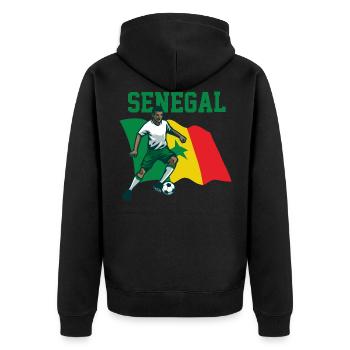 Sénégal Afrique Idée cadeau - Veste à capuche bio Premium Unisexe - noir - Dos - Nico (187cm)