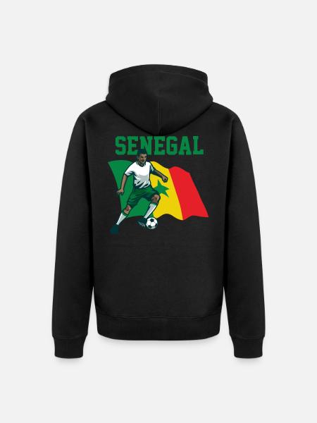 Sénégal Afrique Idée cadeau - Veste à capuche bio Premium Unisexe - noir