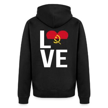 Angola - Veste à capuche bio Premium Unisexe - noir - Dos - Nico (187cm)
