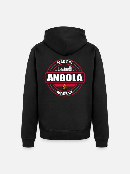 Angola - Unisex Premium Organic Zip Hoodie - black